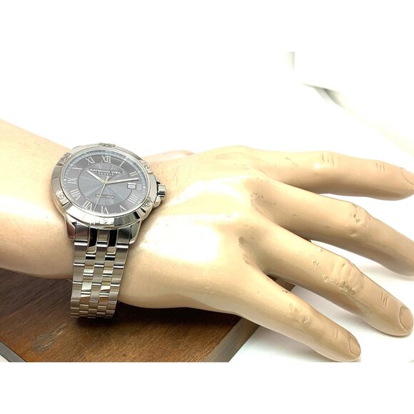Raymond Weil Men's Watch 8160 Tango Swiss Quartz Gray Dial Date Silver Stainless - Picture 5 of 15